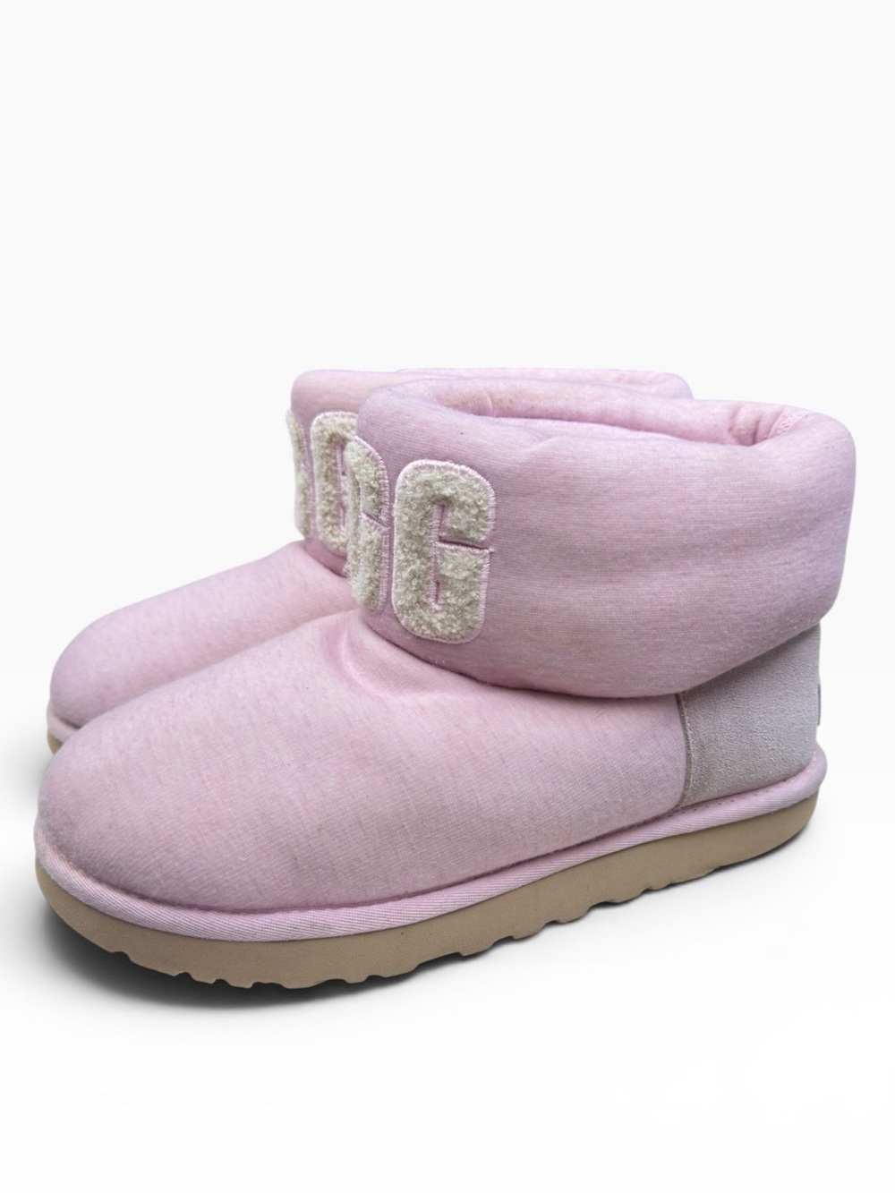 UGG Classic Mini Cozy Jersey Boots Pink Womens Size US 9 UK 7